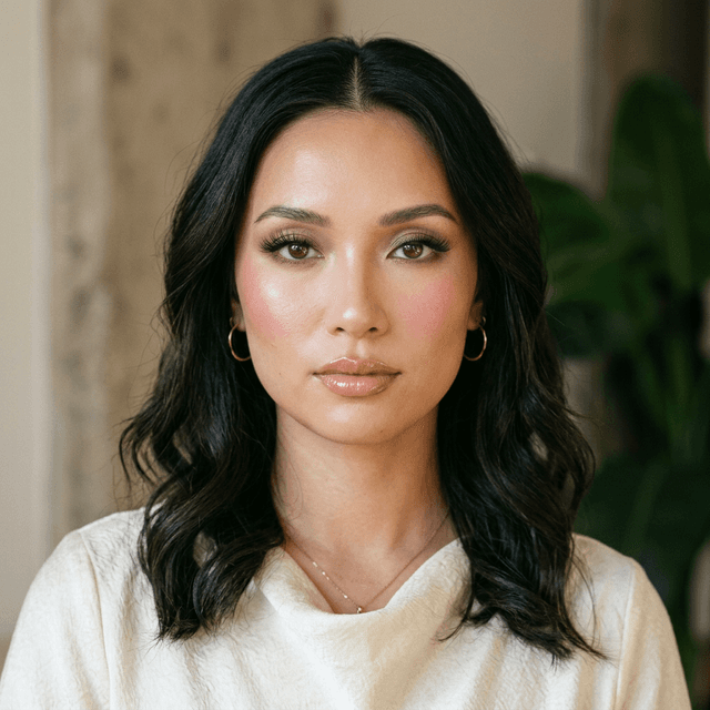 AIVA soft glam makeup look